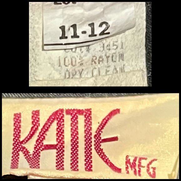 ▪️VTG▪️KATIE▪️ILGWU▪️1980's Black Convertible Collar Pocket Maxi Shirt Dress - Picture 6 of 10